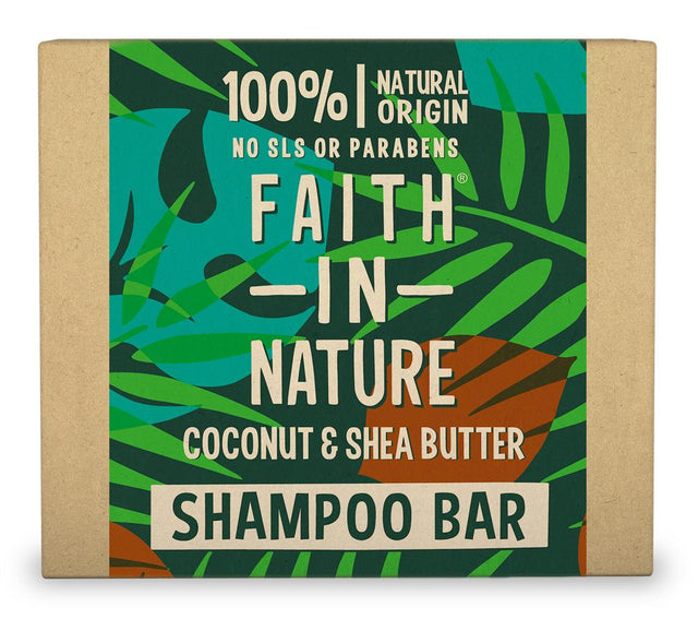 Faith in Nature Shampoo Bar Coconut & Shea Butter 85gm - Greenlands Health Store