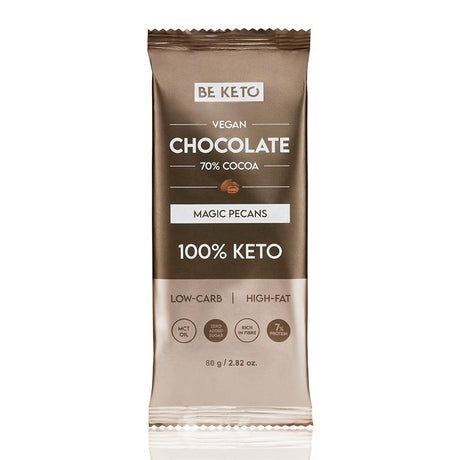 BeKeto - Vegan Keto Chocolate + MCT Magic Pecans 80g - Greenlands Health Store