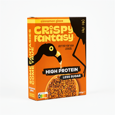Crispy Fantasy Cinnamon Glaze - High Protein Cereal 250g - Greenlands Health Store