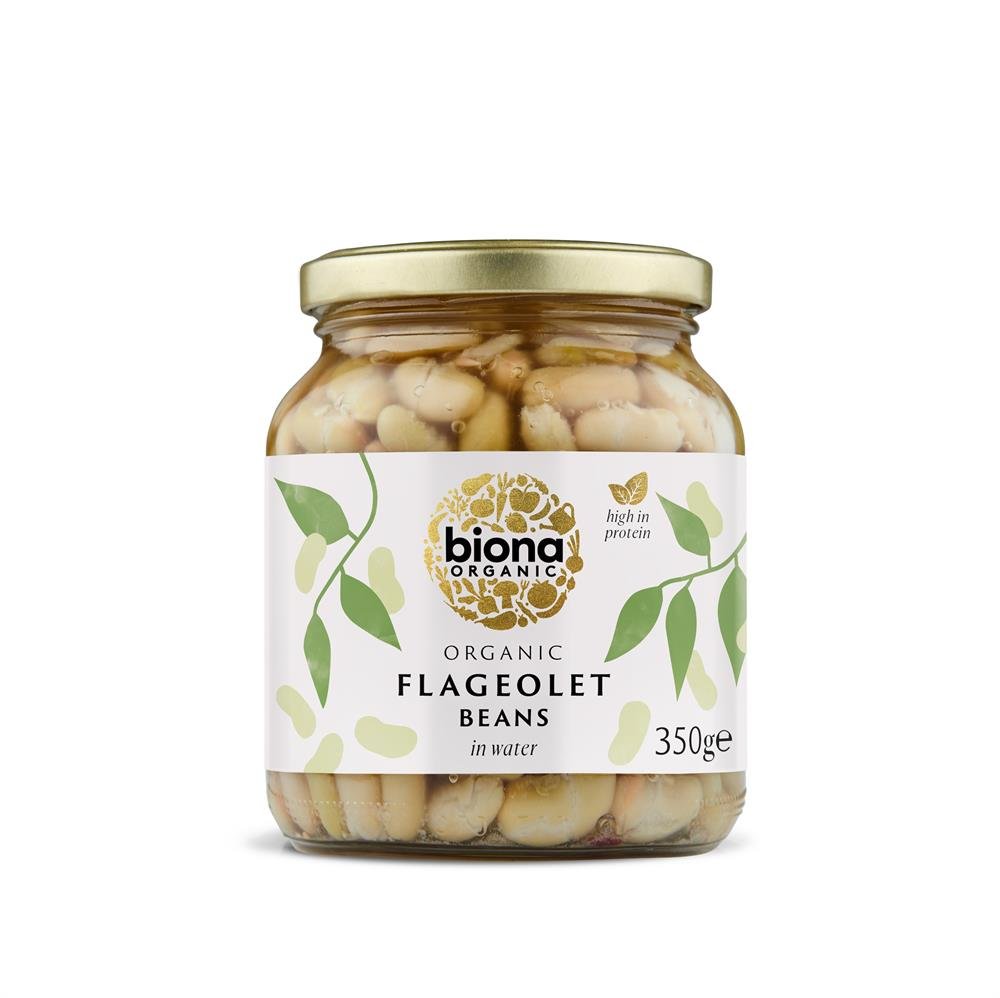 Organic Flageolet Beans - in Glass Jars 350g - Greenlands Health Store