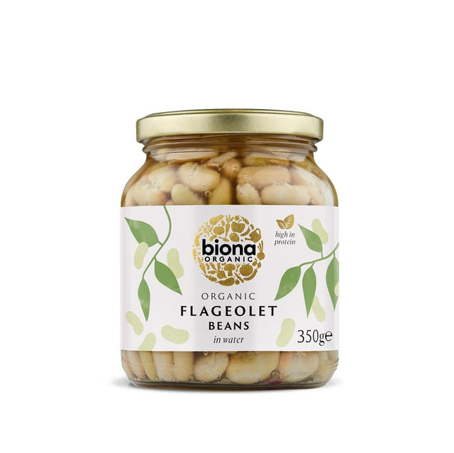 Organic Flageolet Beans - in Glass Jars 350g - Greenlands Health Store