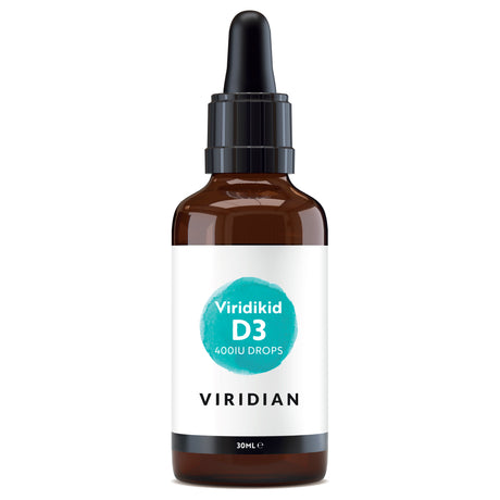 Viridian Viridikid Vitamin D3 Drops 400IU - Greenlands Health Store