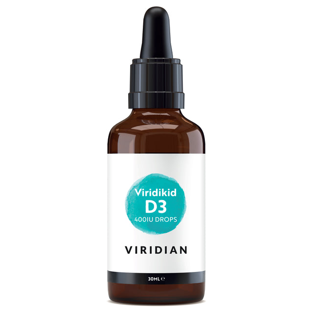 Viridian Viridikid Vitamin D3 Drops 400IU - Greenlands Health Store