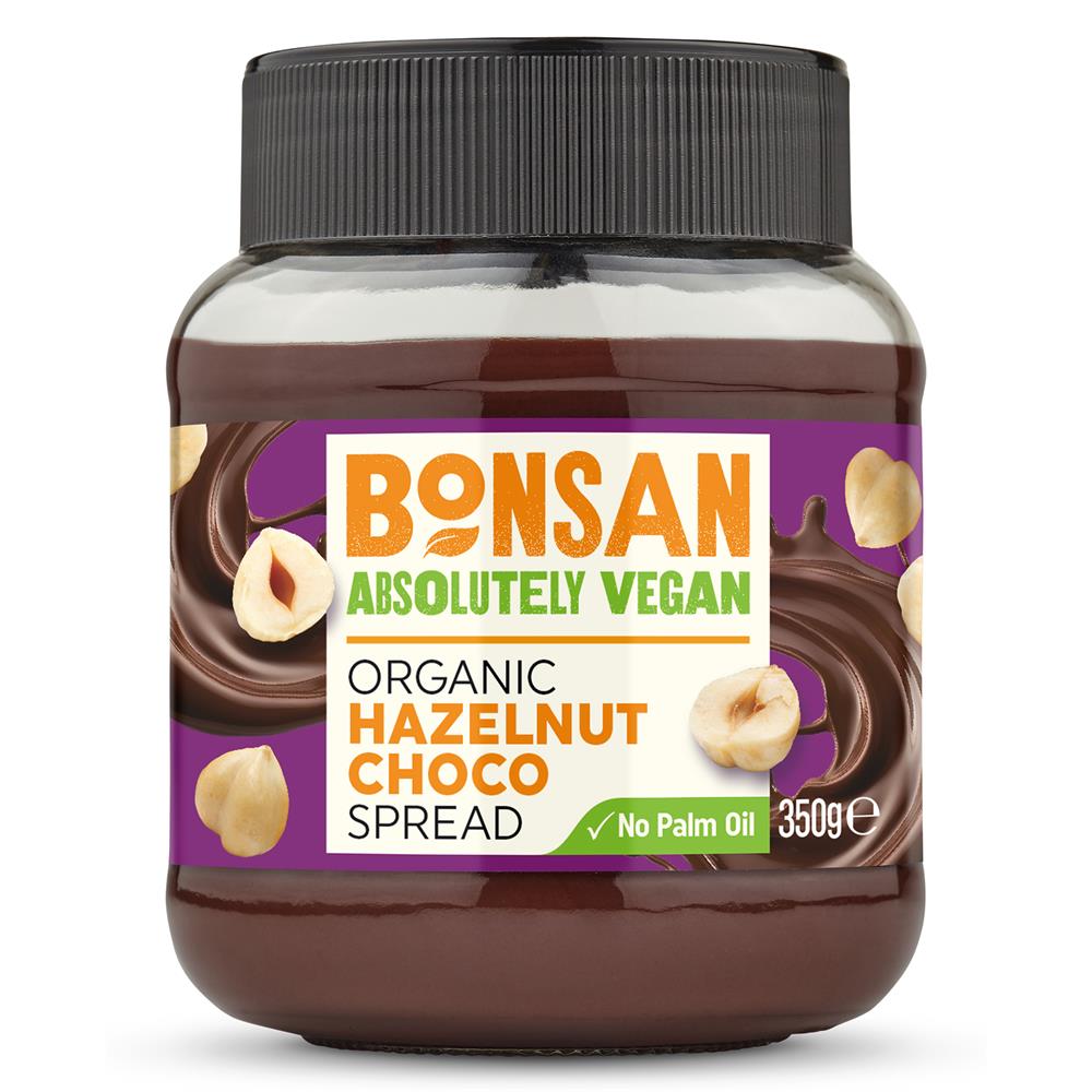 Bonsan Organic Vegan Mylk Hazelnut Cocoa Spread 350g - Greenlands Health Store