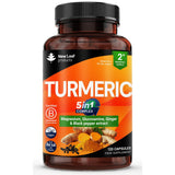 Turmeric + Magnesium Glucosamine Ginger & Black Pepper 120 Caps - Greenlands Health Store