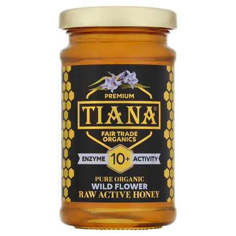 TIANA Fairtrade Organics Raw Active Wildflower Honey 10+ 250g - Greenlands Health Store