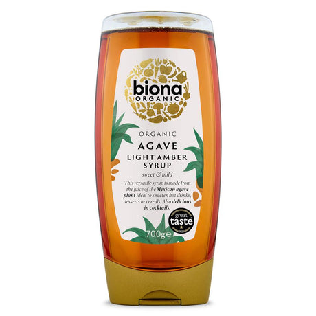 Organic Agave Syrup Light - Squeezy Bottle 700g - Greenlands Health Store