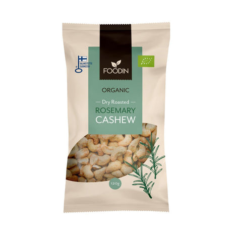 FI Organic Dry Roasted Rosemary Cashews 120g - Greenlands Health Store