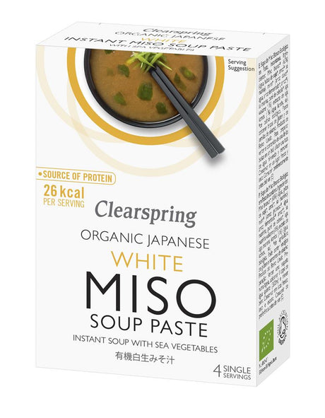 Organic Japanese Instant White Miso Soup Paste 4x15g - Greenlands Health Store