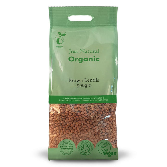 Just Natural Organic Brown Lentils 500g - Greenlands Health Store