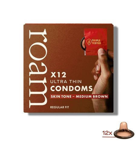 12x Medium Brown condoms - Ultra - thin feel - Greenlands Health Store