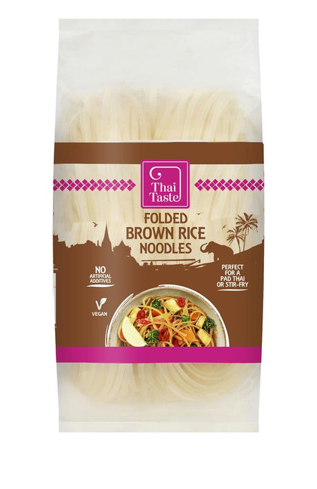Thai Taste Brown Rice Folded Noodles 200g - Greenlands Health Store