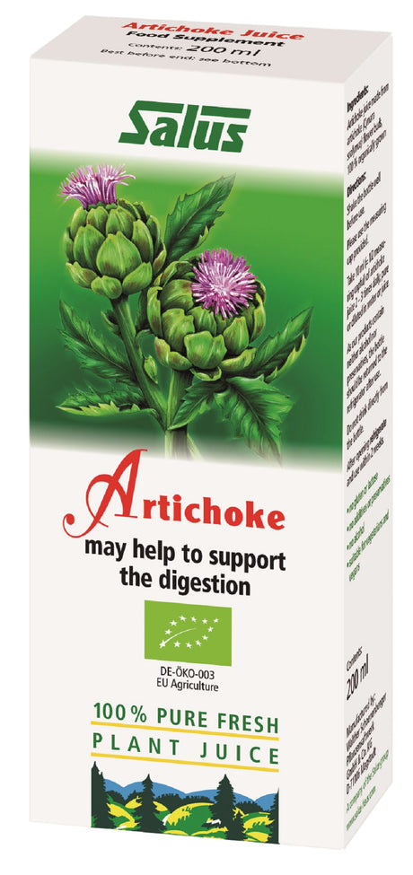Artichoke Organic Fresh Plant Juice 200ml - Greenlands Health Store