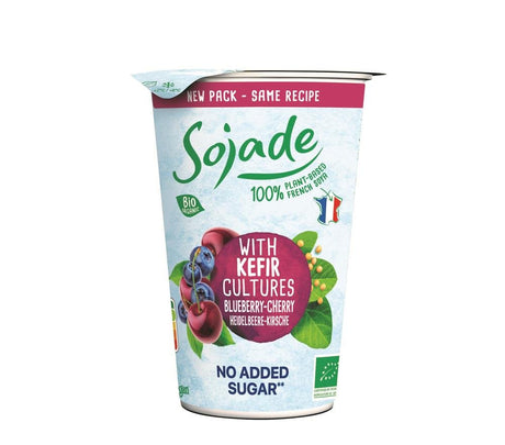 Organic NAS Blueberry & Cherry Soya Kefir 250ml - Greenlands Health Store