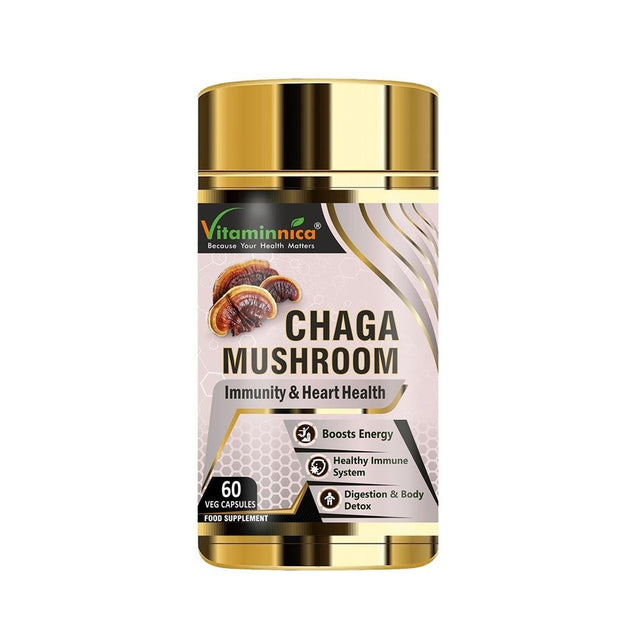 Chaga Mushroom - 500mg 60 capsules - Greenlands Health Store
