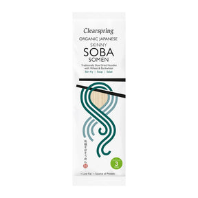 Organic Japanese Skinny Soba Somen Noodles 200g - Greenlands Health Store