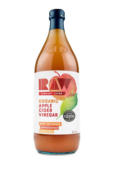 Organic Raw Apple Cider Vinegar with the Mother 1lt - Greenlands Health Store