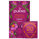 Pukka Elderberry & Echinacea Organic Herbal Tea 20 sachets - Greenlands Health Store