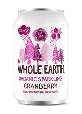 Whole Earth Lightly Sparkling Organic Cranberry 330ml - Greenlands Health Store