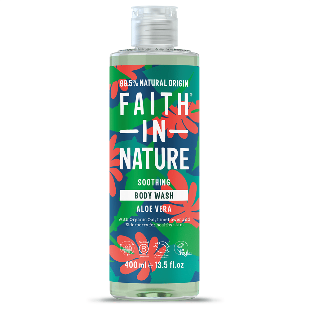Faith in Nature Aloe Vera Body Wash 400ml - Greenlands Health Store