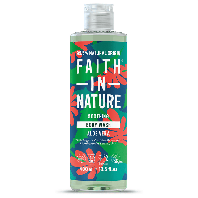 Faith in Nature Aloe Vera Body Wash 400ml - Greenlands Health Store