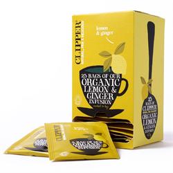 Clipper Organic Lemon & Ginger Infusion 25 Envelopes - Greenlands Health Store