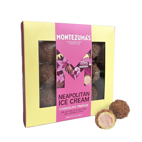 Neapolitan Ice Cream Truffles - Milk & white Chocolate Truffles 140g - Greenlands Health Store