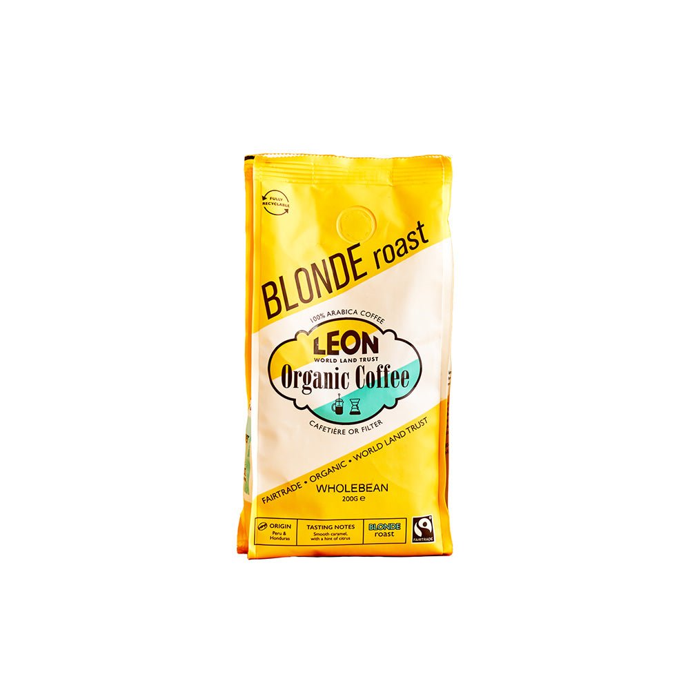 LEON Light Roast Coffee Beans 200g - Greenlands Health Store