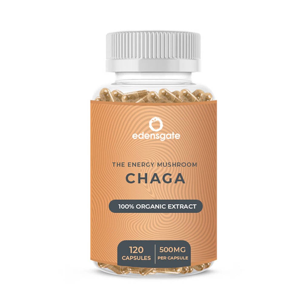 Chaga Mushroom Extract Capsules - Premium Quality - 120 Capsules - Greenlands Health Store