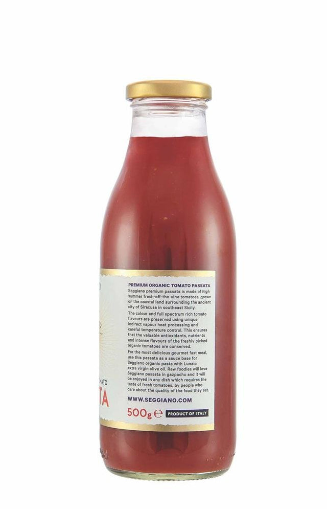 Seggiano Organic Premium Sicilian Tomato Passata 500g - Greenlands Health Store
