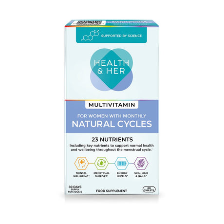 Health & Her Natural Cycles Multivitamin Support 60 Capsules - Greenlands Health Store