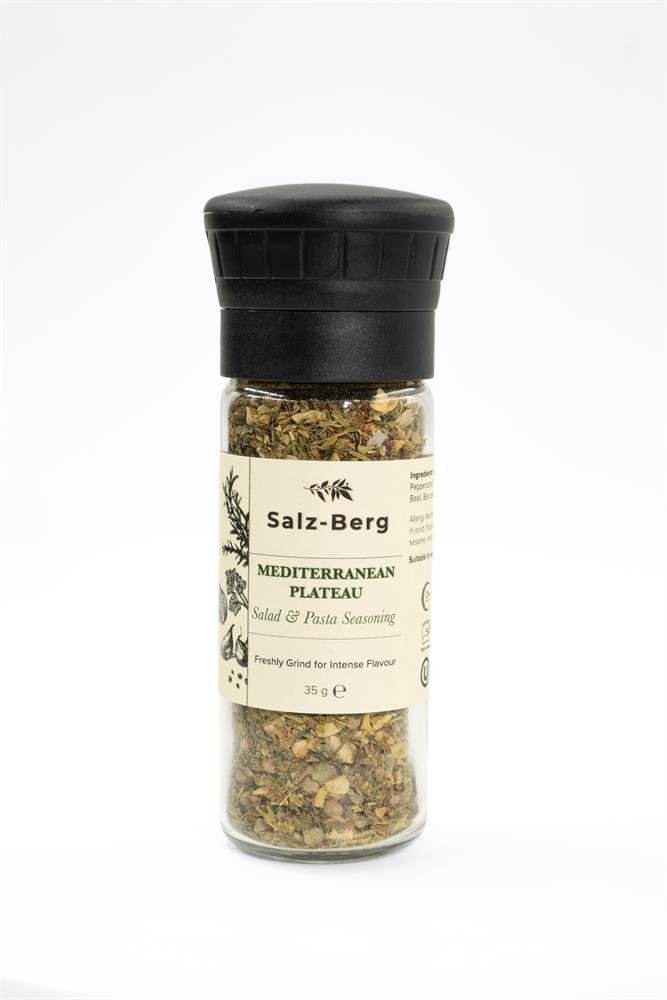 Salz - Berg Mediterranean Plateau Grinder - Salad&Pasta Seasoning 35g - Greenlands Health Store