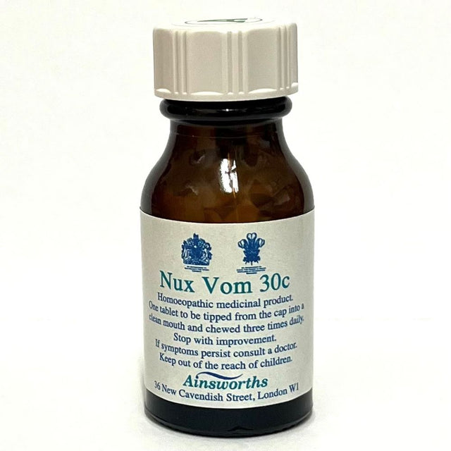 Nux Vomica 30C Single Counter Remedy 120 tabs - Greenlands Health Store