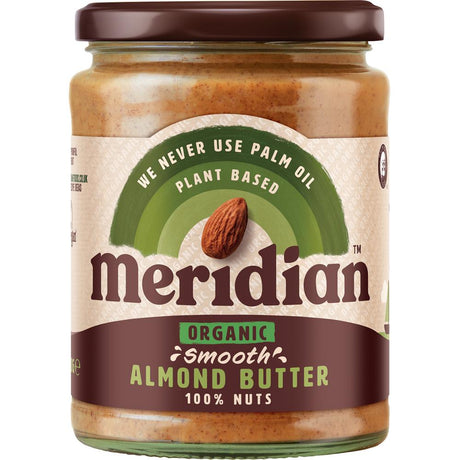 Meridian Organic Smooth Almond Butter 100% (470g) - Greenlands Health Store