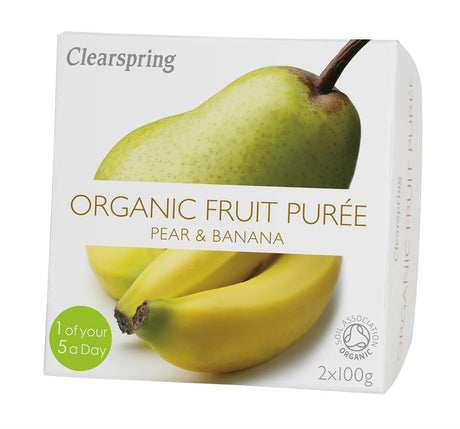 Organic Fruit Puree Pear & Banana (2x100g) - Greenlands Health Store