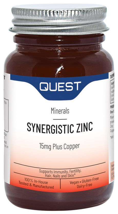 SYNERGISTIC ZINC 15mg 60 tabs - Greenlands Health Store