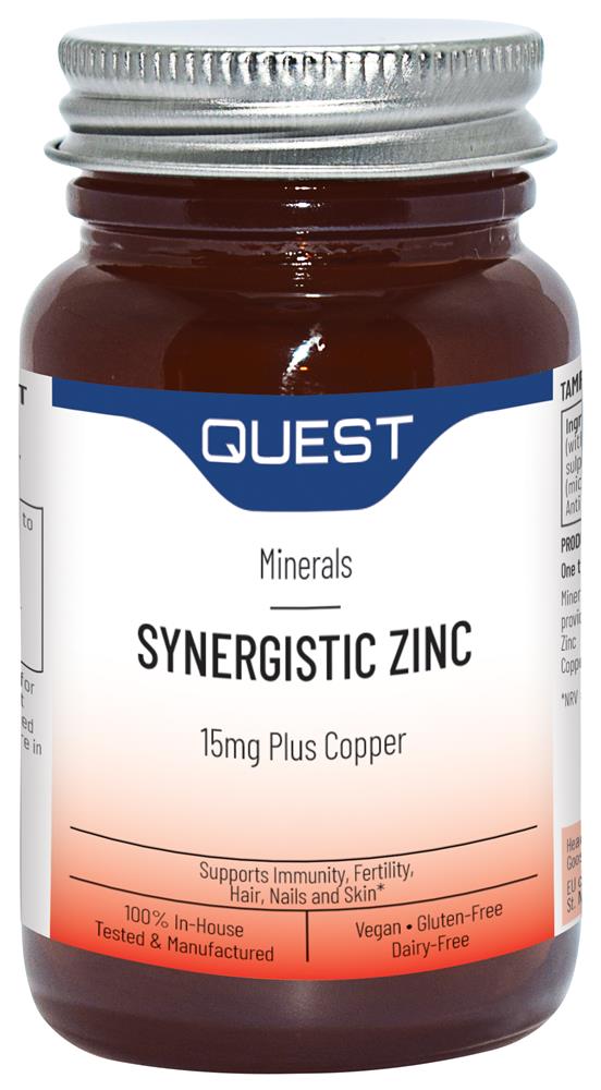 SYNERGISTIC ZINC 15mg 60 tabs - Greenlands Health Store