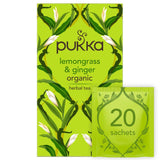 Pukka Organic Lemongrass & Ginger Herbal Tea 20 sachets - Greenlands Health Store