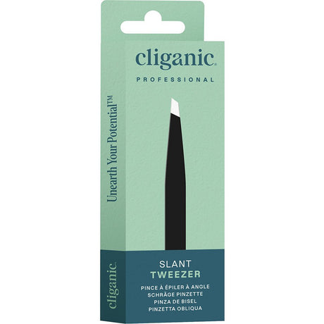 Cliganic Slant Tweezers 2.0 Black UK - Greenlands Health Store