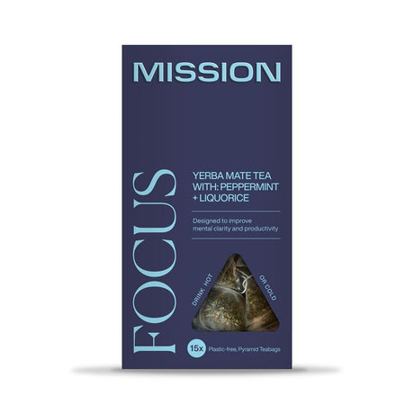 MISSION Focus Yerba Mate 15 Tea Bags - Greenlands Health Store