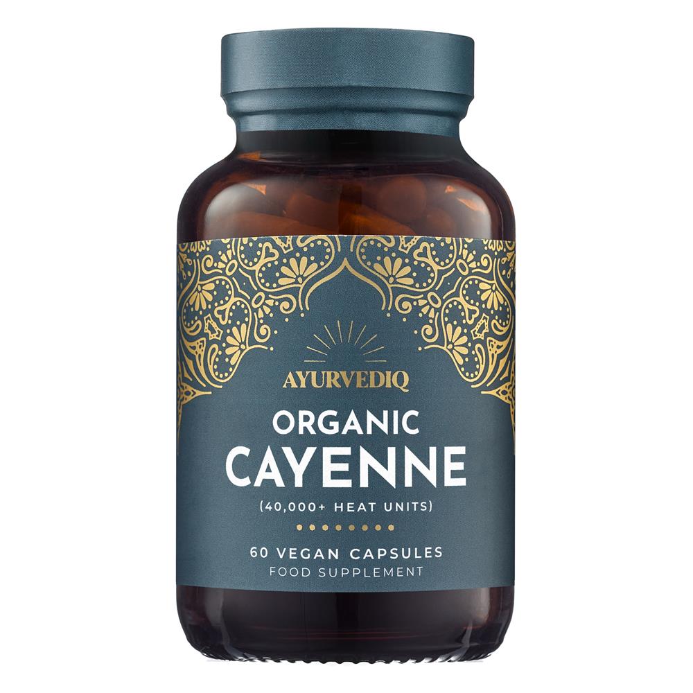 Organic Cayenne Pepper 60 capsules - Greenlands Health Store