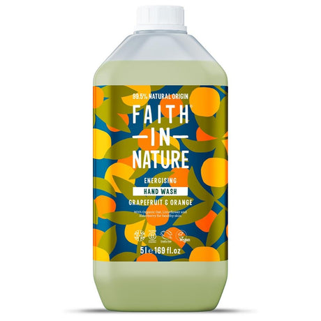 Faith in Nature Grapefruit & Orange Hand Wash 5 Litre - Greenlands Health Store