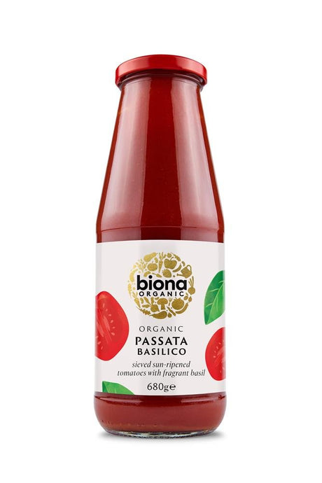 Organic Passata with Basil 680g - Greenlands Health Store