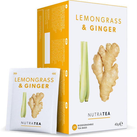 NutraTea Lemongrass & Ginger - 20 Tea Bags - Greenlands Health Store