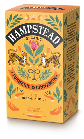 Organic Turmeric with Cinnamon Tea 20 Tea Bags - Greenlands Health Store