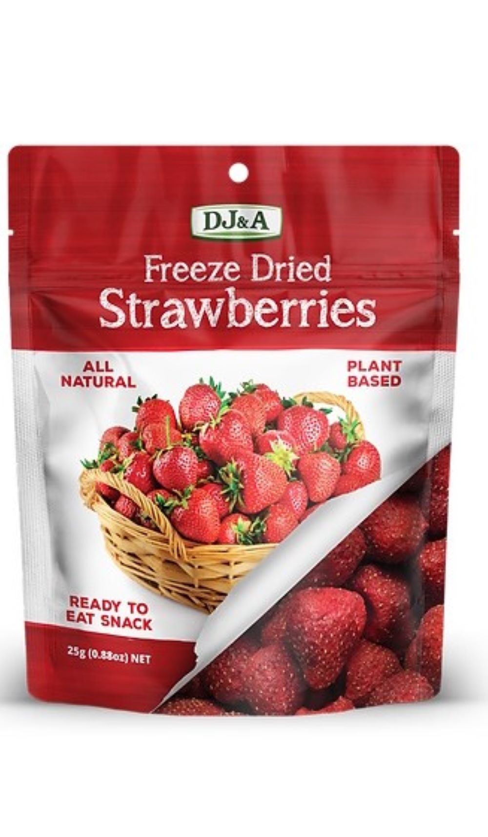 DJ&A Freeze Dried Strawberries 25g - Greenlands Health Store