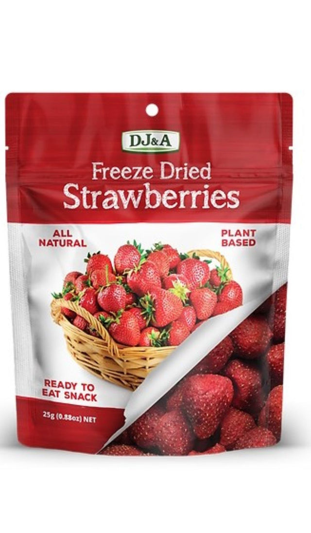 DJ&A Freeze Dried Strawberries 25g - Greenlands Health Store