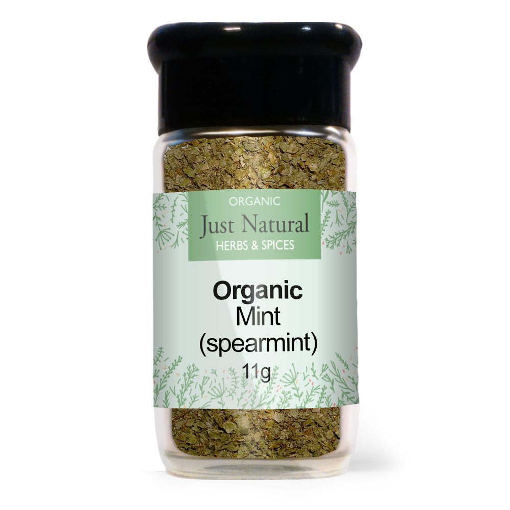 Organic Mint (Spearmint) (Glass Jar) 11g - Greenlands Health Store