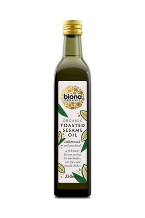 Organic Cold Pressed Toasted Sesame Oil 250ml - Greenlands Health Store