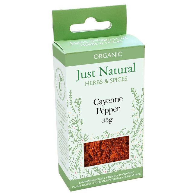 Organic Cayenne Pepper (Box) 35g - Greenlands Health Store